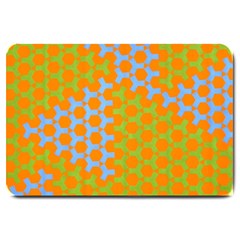 Green Blue Orange Large Doormat  by Mariart