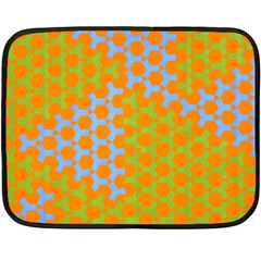 Green Blue Orange Fleece Blanket (mini) by Mariart