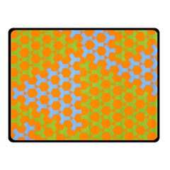 Green Blue Orange Fleece Blanket (small) by Mariart