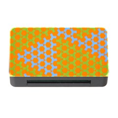 Green Blue Orange Memory Card Reader With Cf by Mariart