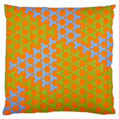 Green Blue Orange Large Cushion Case (two Sides) by Mariart