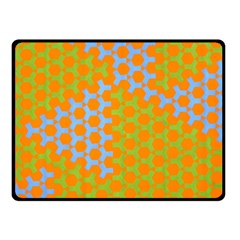 Green Blue Orange Double Sided Fleece Blanket (small)  by Mariart