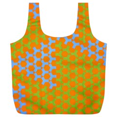 Green Blue Orange Full Print Recycle Bags (l)  by Mariart