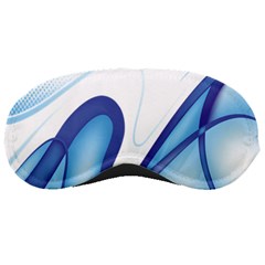 Glittering Abstract Lines Blue Wave Chefron Sleeping Masks by Mariart