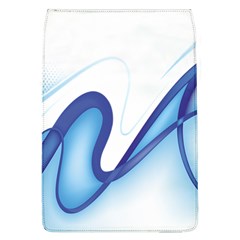 Glittering Abstract Lines Blue Wave Chefron Flap Covers (l)  by Mariart