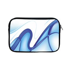 Glittering Abstract Lines Blue Wave Chefron Apple Ipad Mini Zipper Cases by Mariart