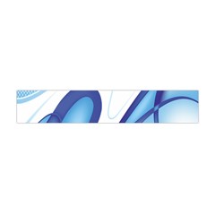 Glittering Abstract Lines Blue Wave Chefron Flano Scarf (mini) by Mariart