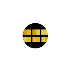 Horizontal Color Scheme Plaid Black Yellow 1  Mini Magnets by Mariart