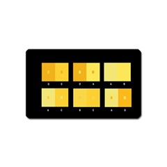 Horizontal Color Scheme Plaid Black Yellow Magnet (name Card) by Mariart