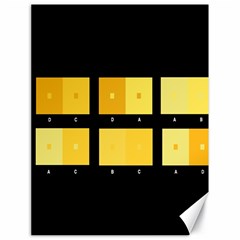 Horizontal Color Scheme Plaid Black Yellow Canvas 18  X 24   by Mariart