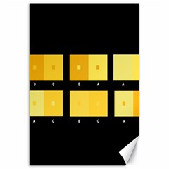 Horizontal Color Scheme Plaid Black Yellow Canvas 20  X 30   by Mariart