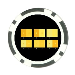 Horizontal Color Scheme Plaid Black Yellow Poker Chip Card Guard by Mariart