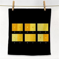 Horizontal Color Scheme Plaid Black Yellow Face Towel by Mariart