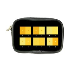 Horizontal Color Scheme Plaid Black Yellow Coin Purse by Mariart