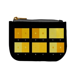 Horizontal Color Scheme Plaid Black Yellow Mini Coin Purses by Mariart