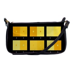 Horizontal Color Scheme Plaid Black Yellow Shoulder Clutch Bags by Mariart