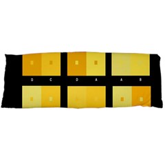 Horizontal Color Scheme Plaid Black Yellow Body Pillow Case (dakimakura) by Mariart