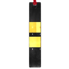 Horizontal Color Scheme Plaid Black Yellow Large Book Marks by Mariart