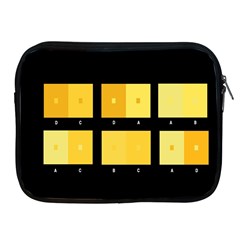 Horizontal Color Scheme Plaid Black Yellow Apple Ipad 2/3/4 Zipper Cases by Mariart