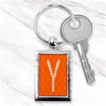 Iron Orange Y Combinator Gears Key Chains (Rectangle)  Front