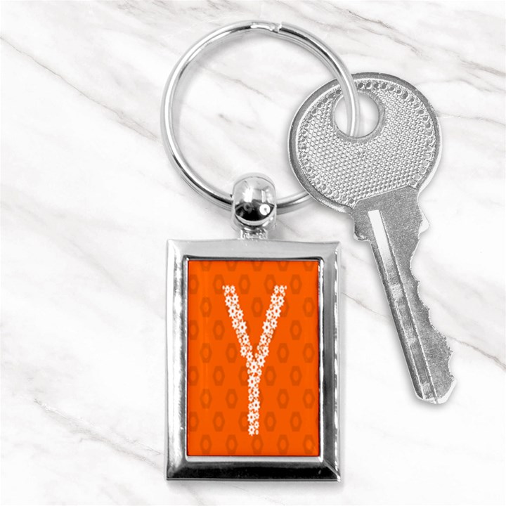 Iron Orange Y Combinator Gears Key Chains (Rectangle) 