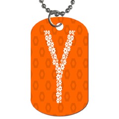 Iron Orange Y Combinator Gears Dog Tag (one Side) by Mariart