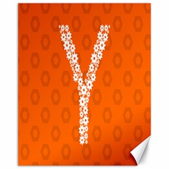 Iron Orange Y Combinator Gears Canvas 16  X 20   by Mariart