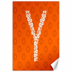 Iron Orange Y Combinator Gears Canvas 24  X 36  by Mariart