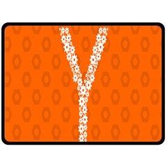 Iron Orange Y Combinator Gears Fleece Blanket (large)  by Mariart