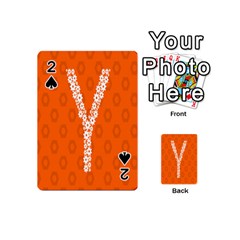 Iron Orange Y Combinator Gears Playing Cards 54 (mini)  by Mariart