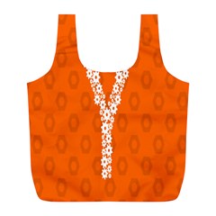 Iron Orange Y Combinator Gears Full Print Recycle Bags (l)  by Mariart