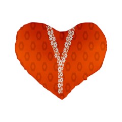 Iron Orange Y Combinator Gears Standard 16  Premium Flano Heart Shape Cushions by Mariart