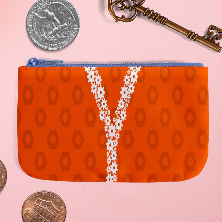 Iron Orange Y Combinator Gears Large Coin Purse