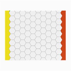 Hex Grid Plaid Green Yellow Blue Orange White Small Glasses Cloth by Mariart