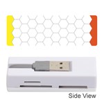 Hex Grid Plaid Green Yellow Blue Orange White Memory Card Reader (Stick)  Front