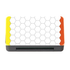 Hex Grid Plaid Green Yellow Blue Orange White Memory Card Reader With Cf by Mariart