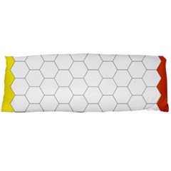 Hex Grid Plaid Green Yellow Blue Orange White Body Pillow Case (dakimakura) by Mariart