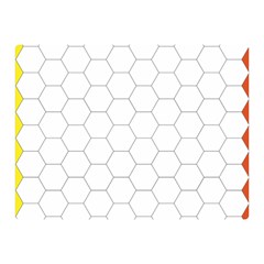 Hex Grid Plaid Green Yellow Blue Orange White Double Sided Flano Blanket (mini)  by Mariart