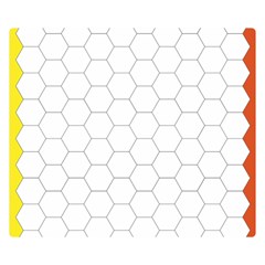 Hex Grid Plaid Green Yellow Blue Orange White Double Sided Flano Blanket (small)  by Mariart