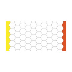 Hex Grid Plaid Green Yellow Blue Orange White Yoga Headband