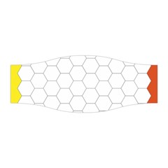 Hex Grid Plaid Green Yellow Blue Orange White Stretchable Headband