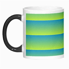 Line Horizontal Green Blue Yellow Light Wave Chevron Morph Mugs by Mariart