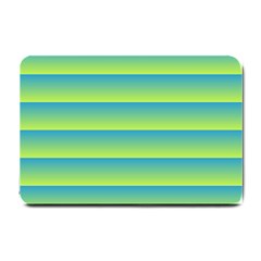 Line Horizontal Green Blue Yellow Light Wave Chevron Small Doormat 