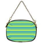 Line Horizontal Green Blue Yellow Light Wave Chevron Chain Purses (Two Sides)  Back