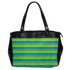 Line Horizontal Green Blue Yellow Light Wave Chevron Office Handbags by Mariart