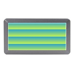 Line Horizontal Green Blue Yellow Light Wave Chevron Memory Card Reader (mini) by Mariart