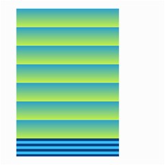 Line Horizontal Green Blue Yellow Light Wave Chevron Small Garden Flag (two Sides) by Mariart