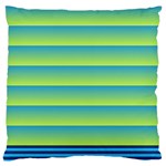 Line Horizontal Green Blue Yellow Light Wave Chevron Large Flano Cushion Case (One Side) Front