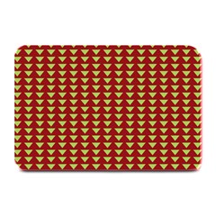 Hawthorn Sharkstooth Triangle Green Red Full Plate Mats by Mariart