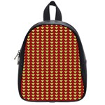 Hawthorn Sharkstooth Triangle Green Red Full School Bags (Small)  Front